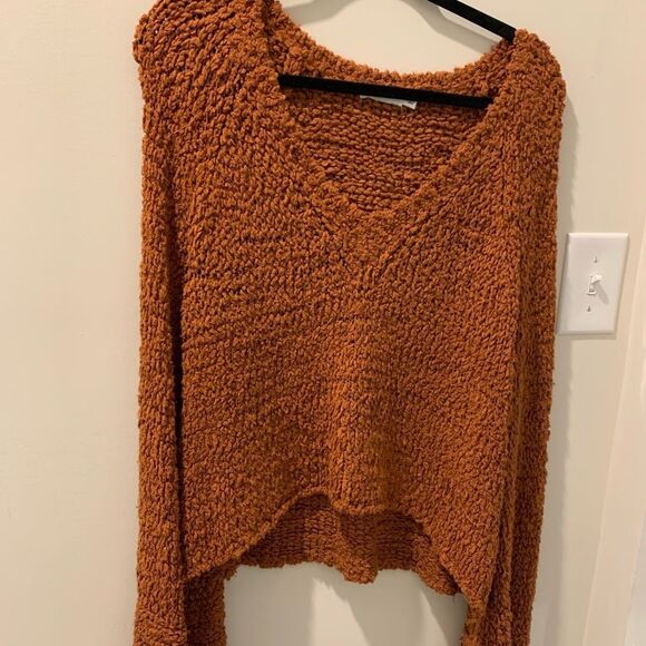 BURNT ORANGE SLOUCHY BELL ARM NNIT SWEATER 🧡 - Picture 1 of 2